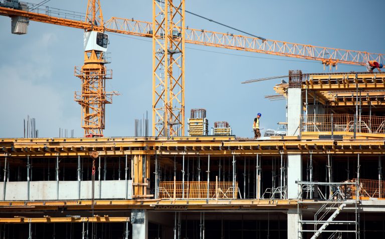 large-construction-site-including-several-cranes